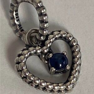 PANDORA September birthstone heart dangle charm
